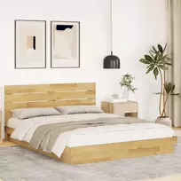 lovos rėmas su galvūgaliu be čiužinio 150x200 cm ąžuolo masyvo
