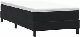 Box Spring Lova be čiužinio Juoda 90x210 cm aksomas