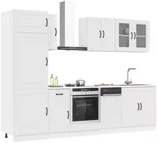 Virtuvinių spintelių komplektas, 8 dalių, Kalmar, balta