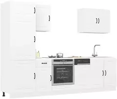 Virtuvinių spintelių komplektas, 7 dalių, Kalmar, balta