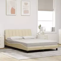 Lovos rėmas be čiužinio, Hanko, kreminės spalvos, 120x200cm, audinys