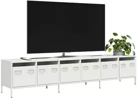 TV staliukas Televizoriaus spintelė, balta, 202x39x43,5cm, plienas