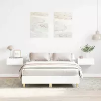 Lovos rėmas be čiužinio, baltas, 140x190 cm, apdirbta mediena