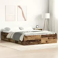 Lovos rėmas be čiužinio, medienos dizaino, 120x200 cm