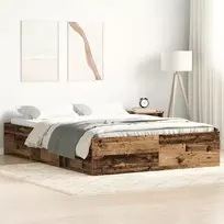 Lovos rėmas be čiužinio, medienos dizaino, 140x190 cm