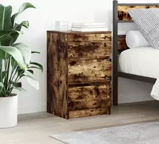 Spintelės prie lovos su 3 stalčiais 2 vnt, 39x35x65 cm