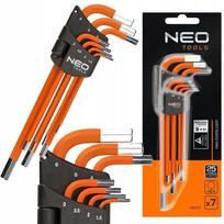 Šešiakampių raktų komplektas NEO TOOLS, 7 vnt., 1,5–6 mm