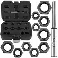NEO TOOLS 11 vnt trumpų galvučių rinkinys pažeistoms veržlėms, 3/8″