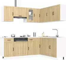Virtuvinių spintelių komplektas, 11 dalių, Kalmar, ąžuolo