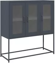Šoninė spintelė, antracito spalvos, 100,5x39x107cm, plienas