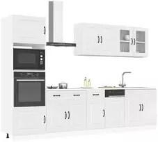 Virtuvinių spintelių komplektas, 7 dalių, Kalmar, balta