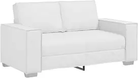 Dvivietė sofa Baltas 160 cm Dirbtinė oda