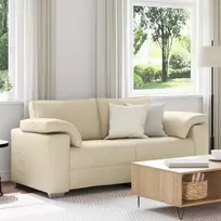 Dvivietė sofa Kreminė 180 cm audinys