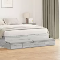 Lovos stalčiai Pilkas Sonoma 160 x 36,5 x 16,5 cm