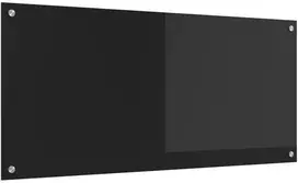 Virtuvės užpakalinė plokštė Juoda 110 x 50 cm grūdintas stiklas