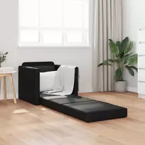 Sofa lova 60cm Juoda Dirbtinė Oda