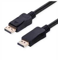 Value VALUE DisplayPort kabelis, v2.1, 16K@60Hz, 80Gbit/s, UHBR20, DP-DP, M/M, juodos spalvos, 5 m