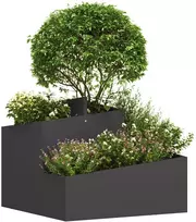 Sodo vazonas Juoda 60 x 60 x 50 cm Šaltai valcuotas plienas