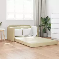 Sofa lova 110cm Kreminė Dirbtinė Oda