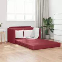 Sofa lova 110cm Vyno raudona Dirbtinė Oda