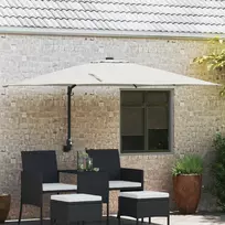 Sodo skėtis 248,5 x 247,5 x 160 cm Poliesteris ir plienas