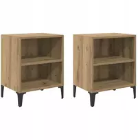 Šalia lovos spintelė 2 pcs Amatininkų ąžuolas 40 x 30 x 50 cm
