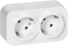 Orno „ToDo“ dvigubas lizdas 2x2P+Z, 16A/230VAC, IP20, Schuko, baltas, 10 vnt.