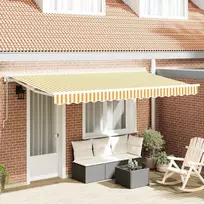 Elektrinė pavėsinė 4 x 2 m Geltoni ir balti dryžiai
