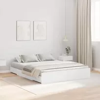 Lova su daiktų laikymo vieta su stalčių Balta 160 x 200 cm
