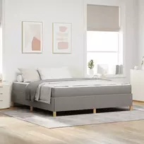 Lovos rėmas su čiužiniu Taupe 180 x 200 cm audinys