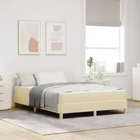 Kiemas lova su čiužiniu Kreminė 140 x 200 cm audinys