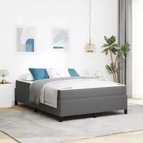 Lovos rėmas su čiužiniu Šviesiai pilka 140 x 190 cm audinys