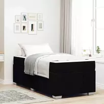 Lova Lovos rėmas su čiužiniu Juoda 80 x 200 cm audinys
