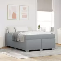 Lovos rėmas su čiužiniu Šviesiai pilka 160 x 200 cm audinys