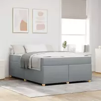 Lovos rėmas su čiužiniu Šviesiai pilka 160 x 200 cm audinys