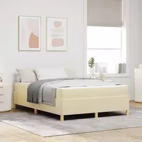 Lovos rėmas su čiužiniu Kreminė 160 x 200 cm audinys