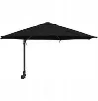 Sodo skėtis 248 x 248 x 148 cm Poliesteris ir plienas Juoda