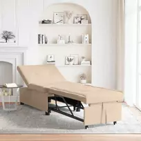 Ištraukiama sofa-lova Kreminė 194 x 67 x 82 cm Mikropluoštas