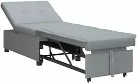 Ištraukiama sofa-lova Šviesiai pilka 194 x 50 x 82 cm audinys