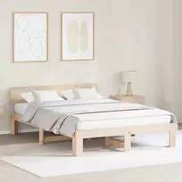 Lovos rėmas Natūrali 150 x 200 cm Kietos pušies mediena