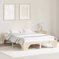 Lovos rėmas Natūrali 140 x 200 cm Kietos pušies mediena