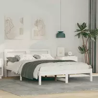 Lovos rėmas Balta 140 x 190 cm Kietos pušies mediena