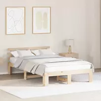 Lovos rėmas Natūrali 140 x 190 cm Kietos pušies mediena