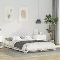 Lovos rėmas Balta 140 x 190 cm Kietos pušies mediena