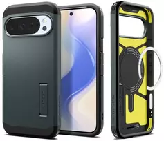 Dėklas „Spigen Tough Armor MagSafe“, bedugnės žalios spalvos – „Google Pixel 10 Pro XL“