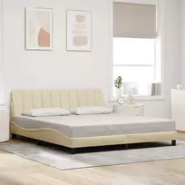 Lovos rėmas be čiužinio, Hanko, kreminės spalvos, 180x200cm, audinys