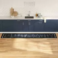 Virtuvės kilimas Juoda 300 x 60 cm Aksomas