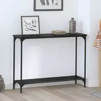 Konsolinis stalas juoda ąžuolo 101 x 30.5 x 75 cm