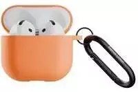 „Native Union Active dėklas“ silikoninis apsauginis dėklas „AirPods 4“, abrikoso spalvos