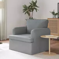 Fotelis Sofa Šviesiai pilka 142 x 80 x 85 cm Metalas